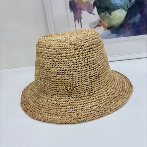 Gucci拉菲草漁夫帽 M碼