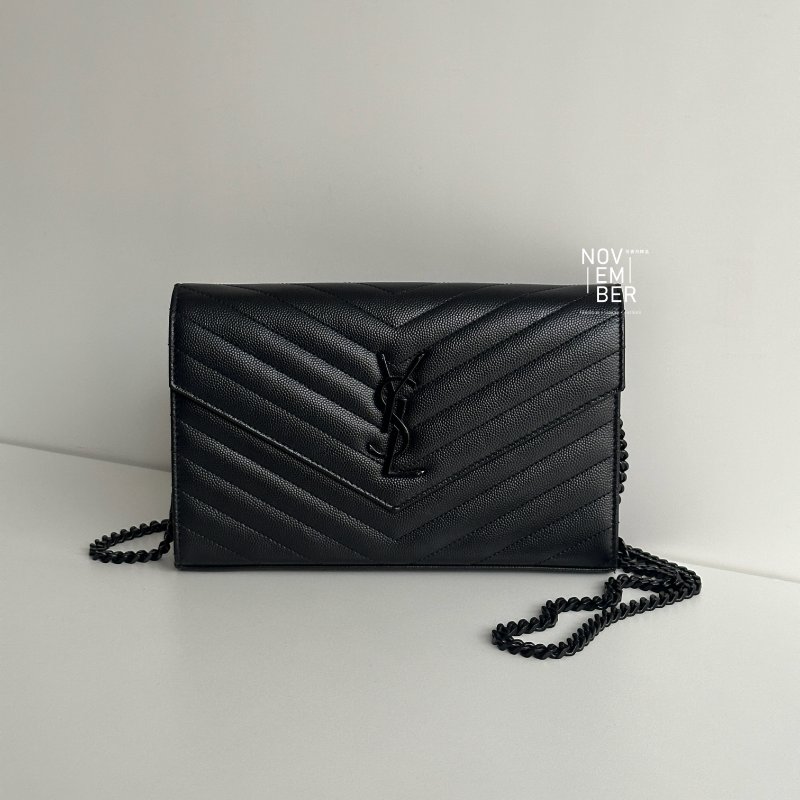 98新🫰🏻 Saint Laurent YSL 聖羅蘭 WOC So Black-0