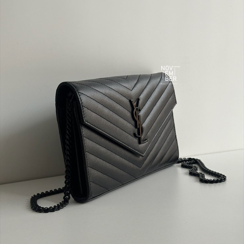 98新🫰🏻 Saint Laurent YSL 聖羅蘭 WOC So Black-1