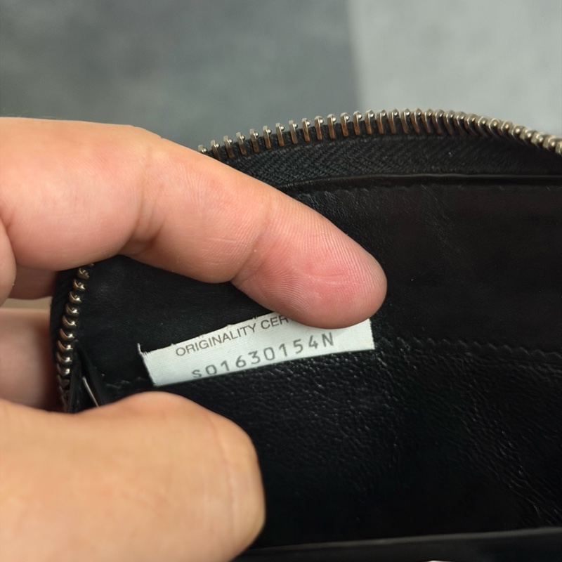 Bv經典黑色編織拉鍊長夾-8