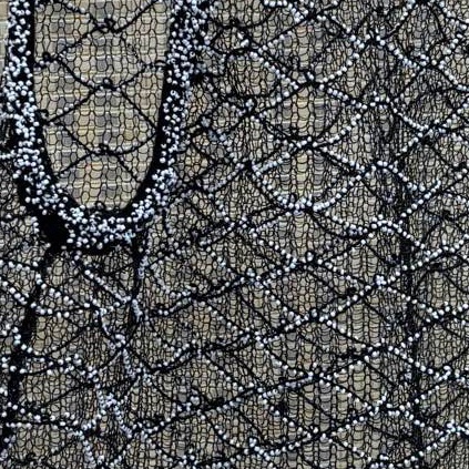 Chanel18s瀑布系列網紗珍珠背心上衣 34碼-3