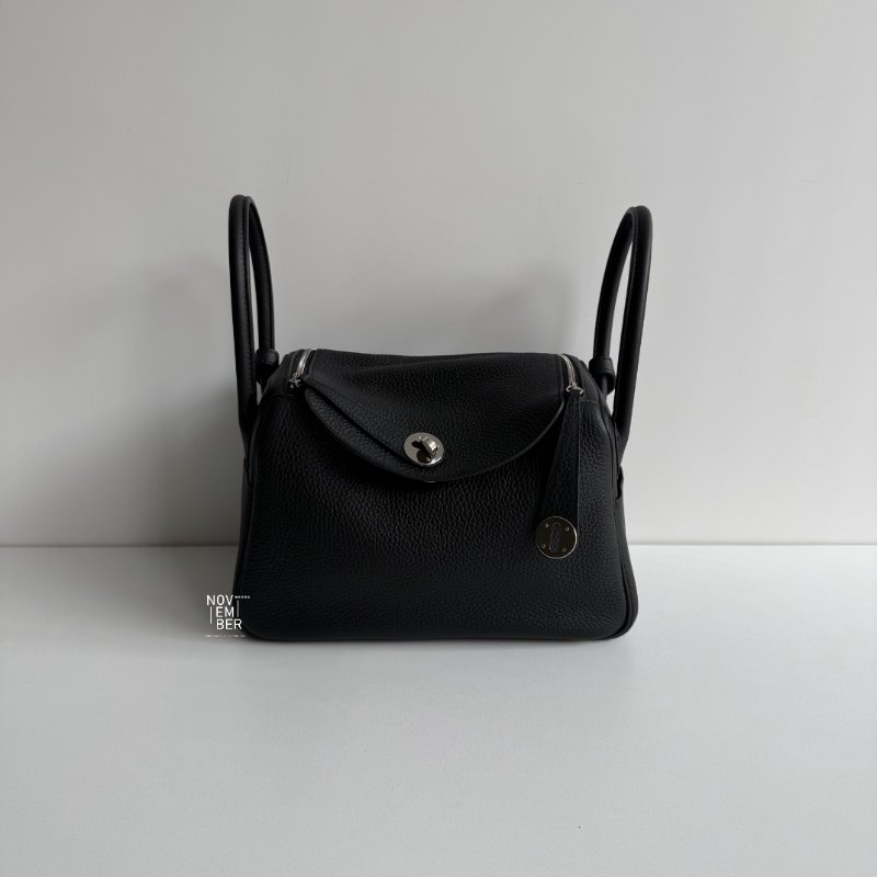 99新🆕 Hermès 愛馬仕 Lindy 26 黑色銀釦-0