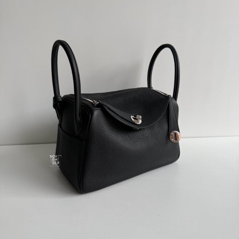 99新🆕 Hermès 愛馬仕 Lindy 26 黑色銀釦-1