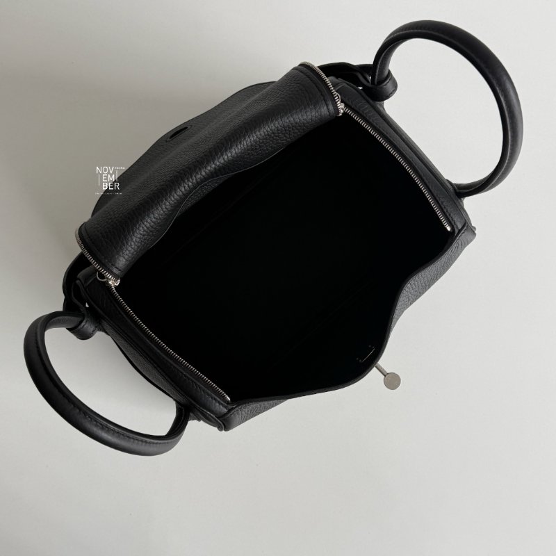 99新🆕 Hermès 愛馬仕 Lindy 26 黑色銀釦-3