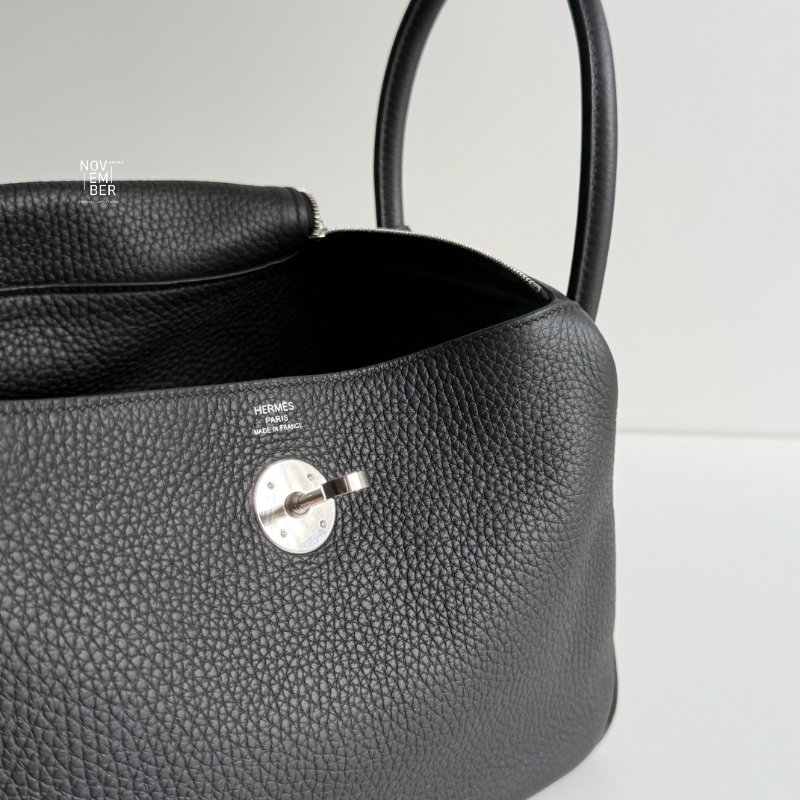 99新🆕 Hermès 愛馬仕 Lindy 26 黑色銀釦-4