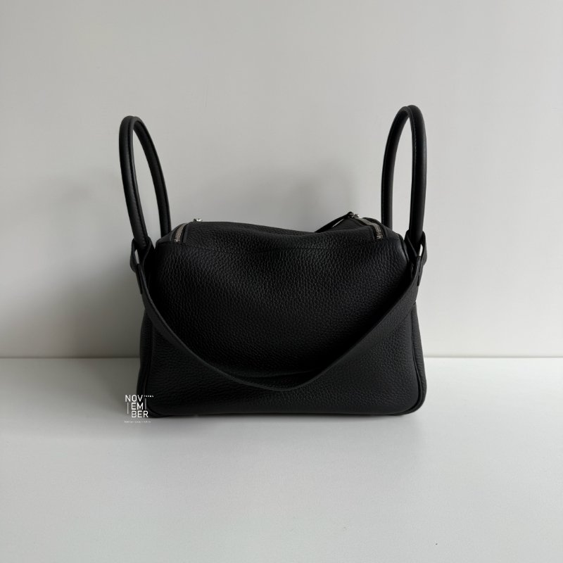 99新🆕 Hermès 愛馬仕 Lindy 26 黑色銀釦-5