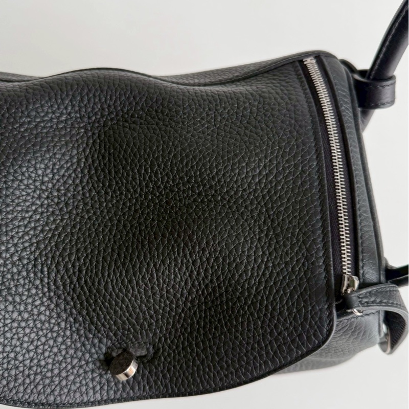 99新🆕 Hermès 愛馬仕 Lindy 26 黑色銀釦-11