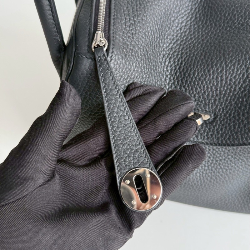 99新🆕 Hermès 愛馬仕 Lindy 26 黑色銀釦-12