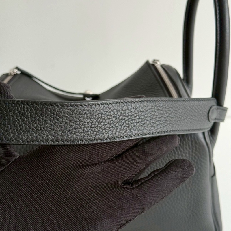 99新🆕 Hermès 愛馬仕 Lindy 26 黑色銀釦-13
