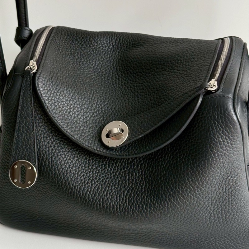 99新🆕 Hermès 愛馬仕 Lindy 26 黑色銀釦-15