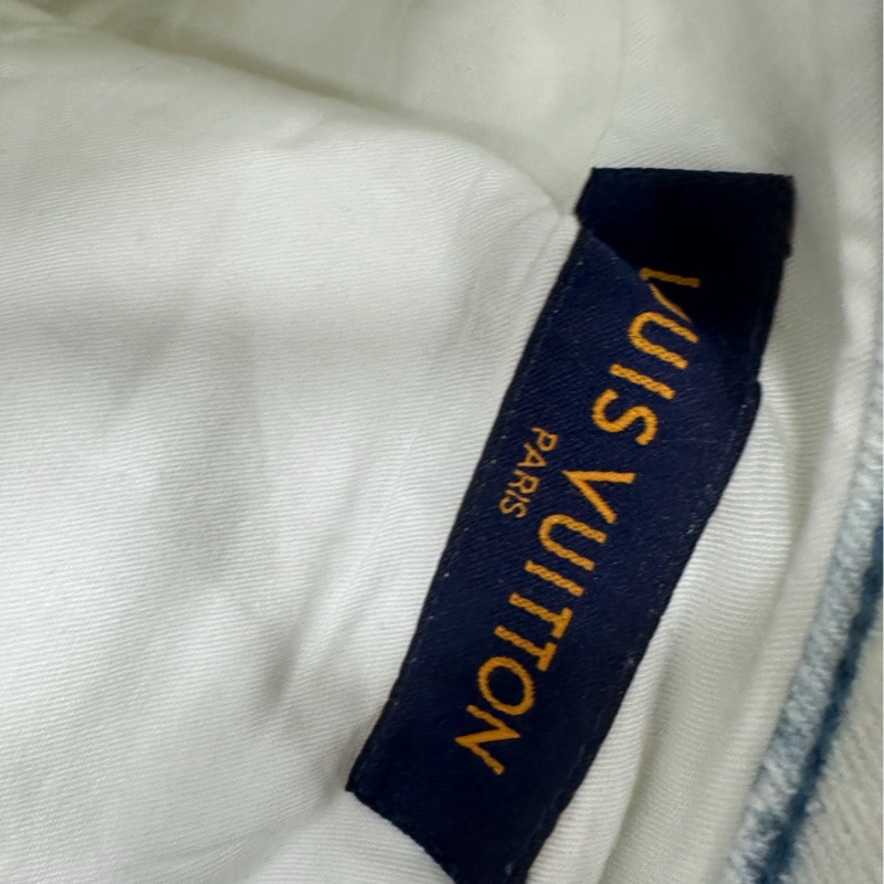 Louis Vuitton LV白藍滿印渲染水墨牛仔褲-3