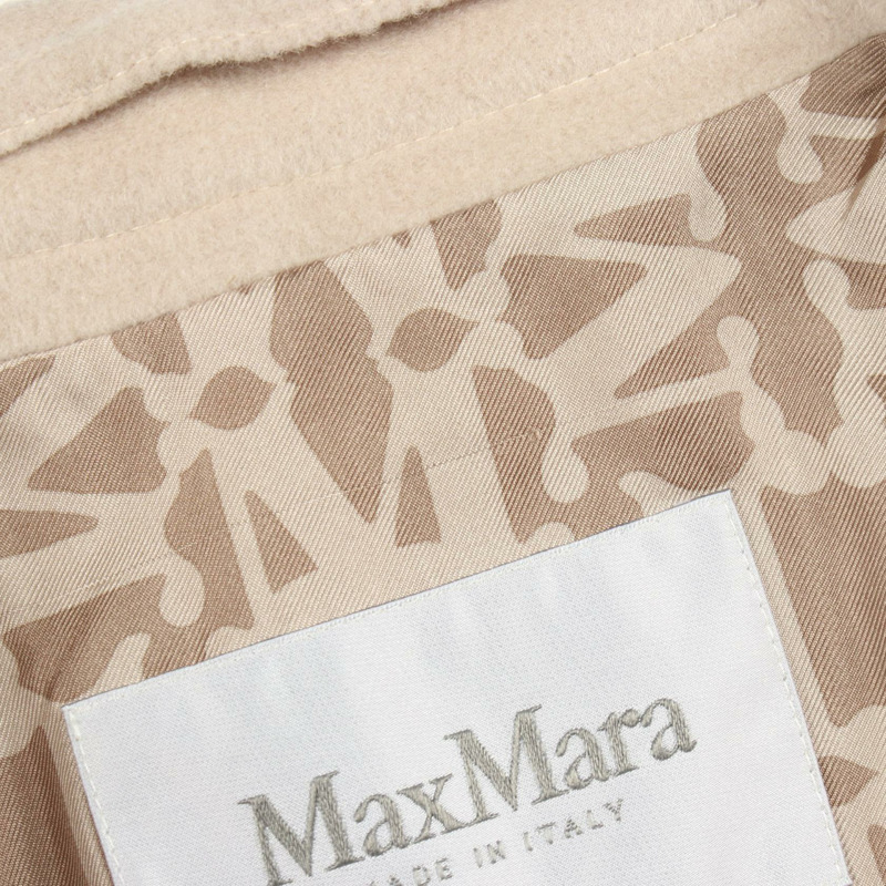 MAX MARA Ticino 羊毛羊絨大衣 其他羊毛大衣 米色 二手 女款-5