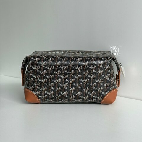閒置新✨ Goyard 戈雅 Bowling 25 Toiletry Bag 飯盒包 洗漱包 棕色