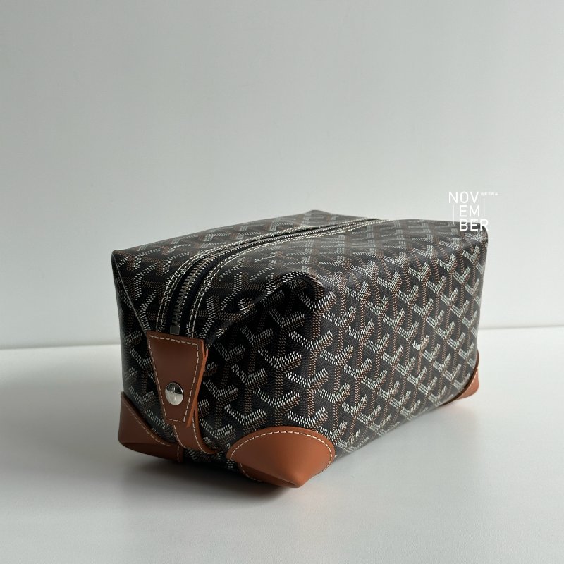 閒置新✨ Goyard 戈雅 Bowling 25 Toiletry Bag 飯盒包 洗漱包 棕色-1