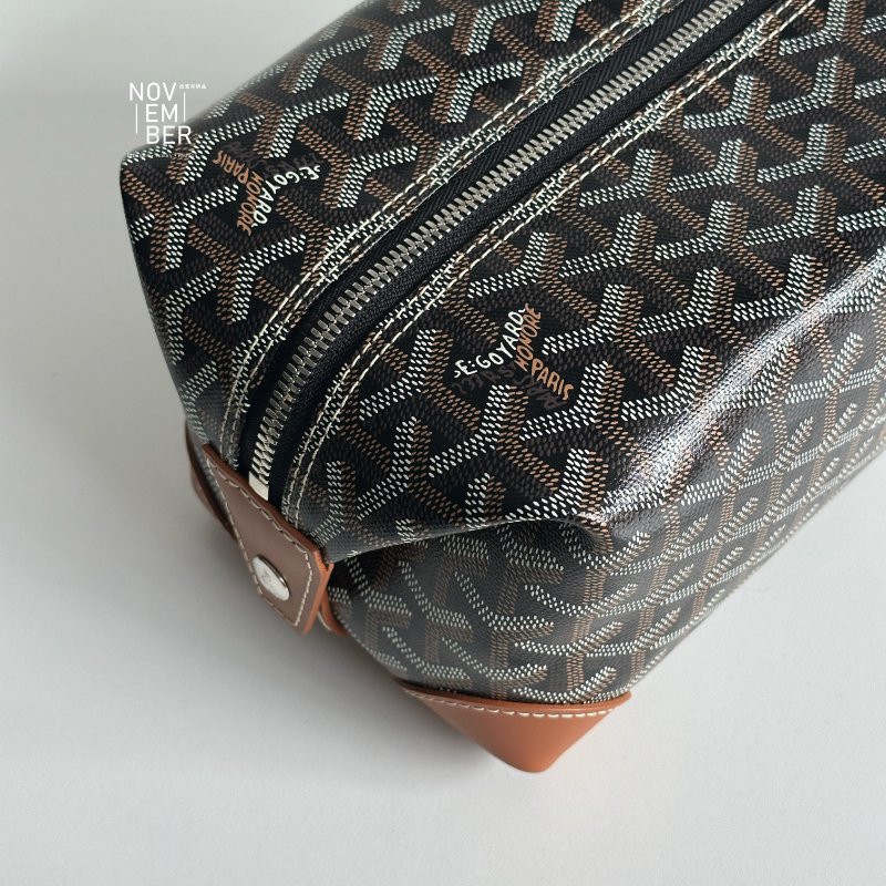 閒置新✨ Goyard 戈雅 Bowling 25 Toiletry Bag 飯盒包 洗漱包 棕色-4