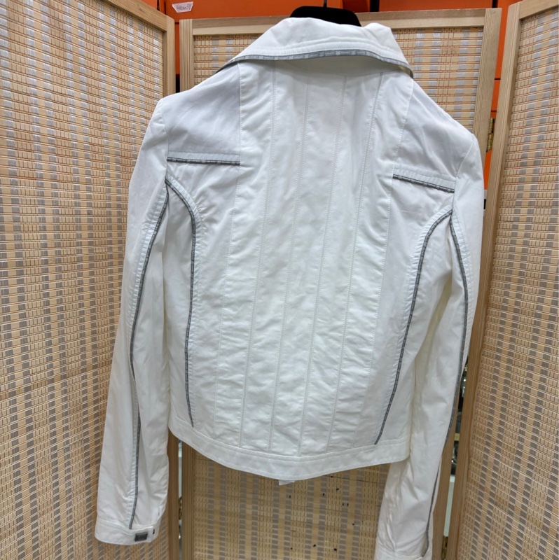 Chanel 香奈兒 vintage中古方標運動線sprts白色外套上衣 34碼-1