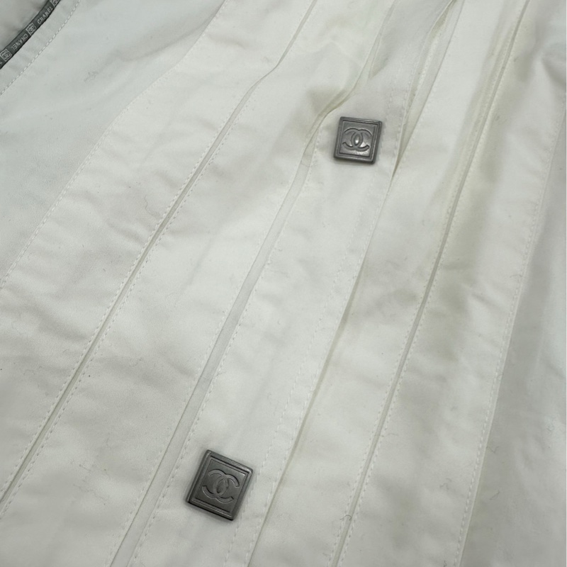 Chanel 香奈兒 vintage中古方標運動線sprts白色外套上衣 34碼-2