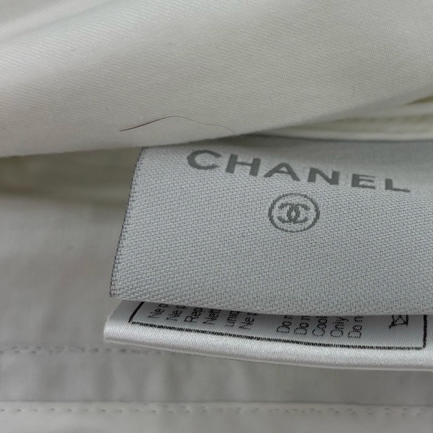 Chanel 香奈兒 vintage中古方標運動線sprts白色外套上衣 34碼-3