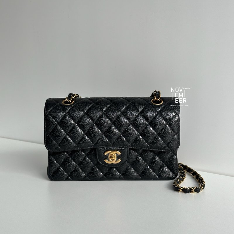 98新🖤 芯片款 Chanel 香奈兒 CF 23 黑色金釦-0