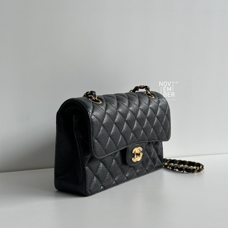 98新🖤 芯片款 Chanel 香奈兒 CF 23 黑色金釦-1