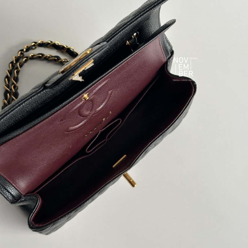 98新🖤 芯片款 Chanel 香奈兒 CF 23 黑色金釦-3