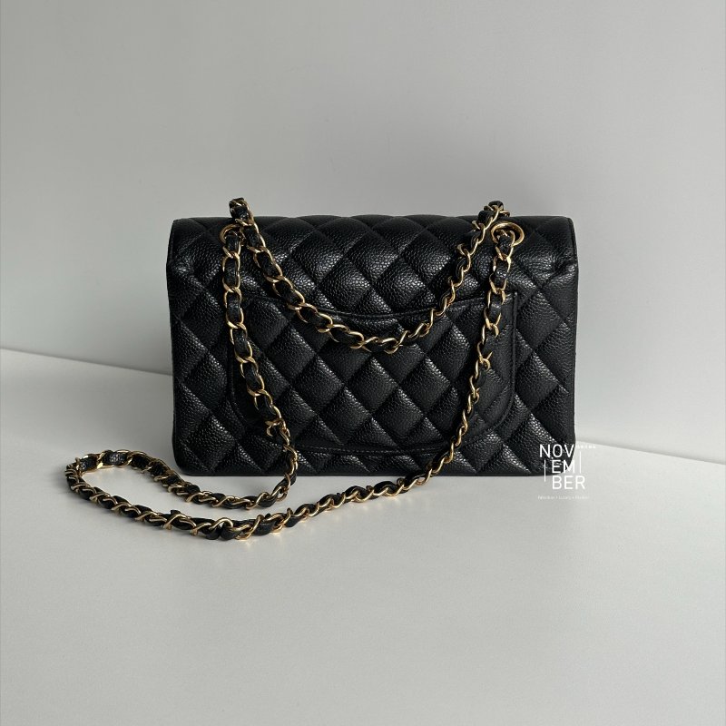 98新🖤 芯片款 Chanel 香奈兒 CF 23 黑色金釦-5
