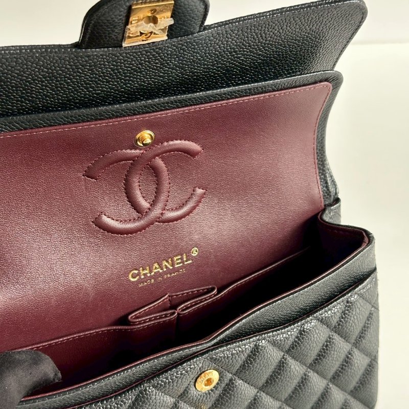 98新🖤 芯片款 Chanel 香奈兒 CF 23 黑色金釦-6