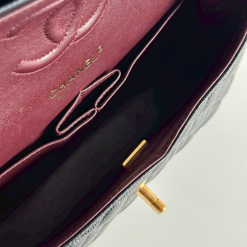 98新🖤 芯片款 Chanel 香奈兒 CF 23 黑色金釦-7