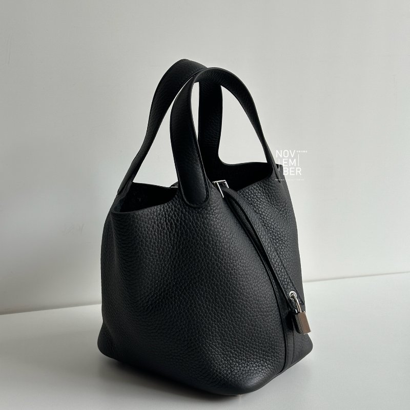 全新全配有購證🙌🏻 Hermès 愛馬仕 Picotin18 黑色銀釦-1