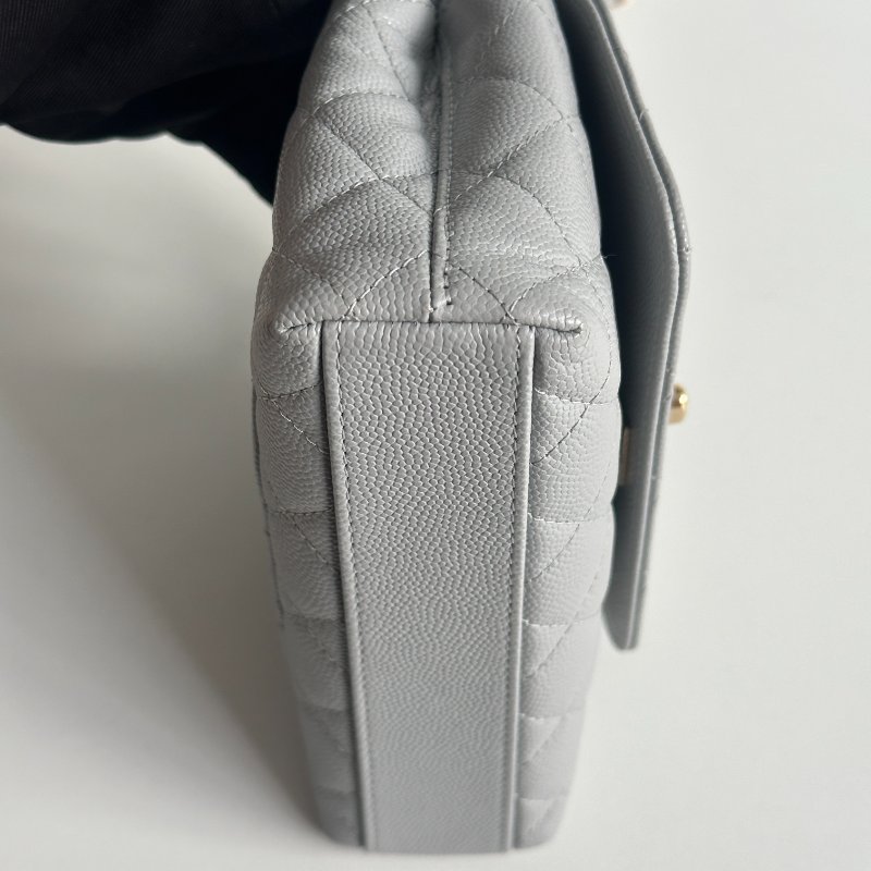 99新🆕 Chanel 香奈兒 Coco Handle Nano 灰色金釦-9