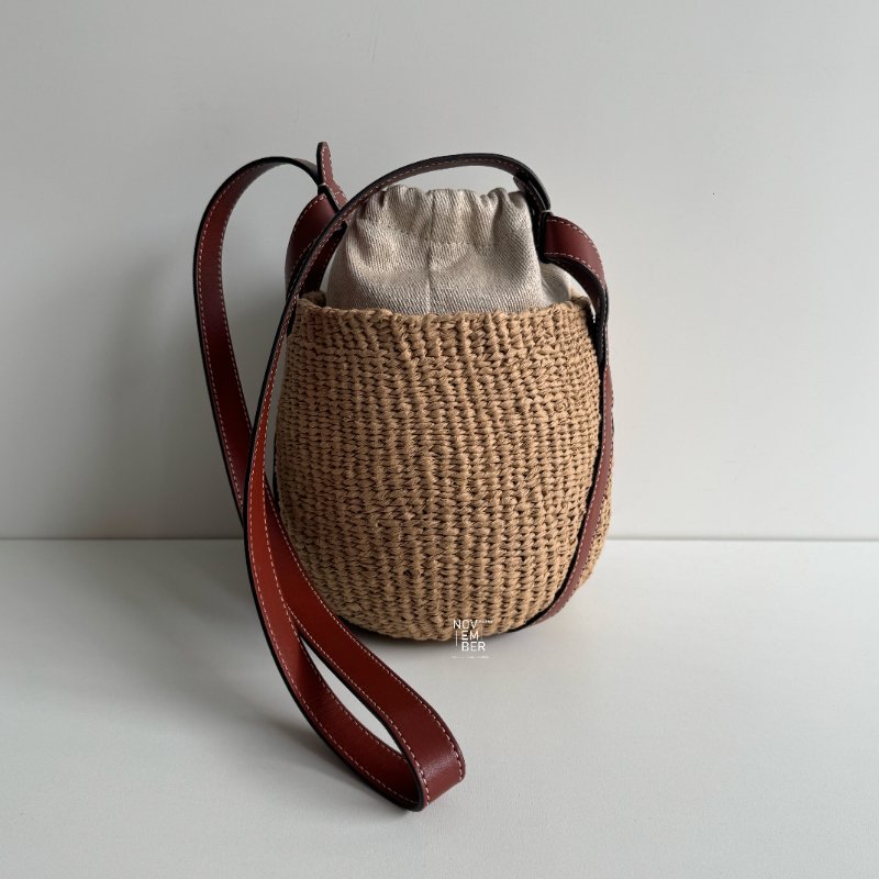 99新🆕 Chloé Woody 竹編束口水桶包-5