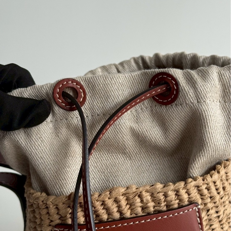 99新🆕 Chloé Woody 竹編束口水桶包-11