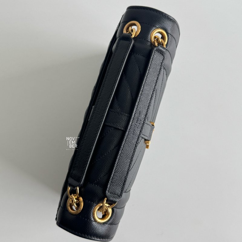 99新🆕 有購證✨ Saint Laurent YSL 聖羅蘭 信封包 黑色金釦 中號-2