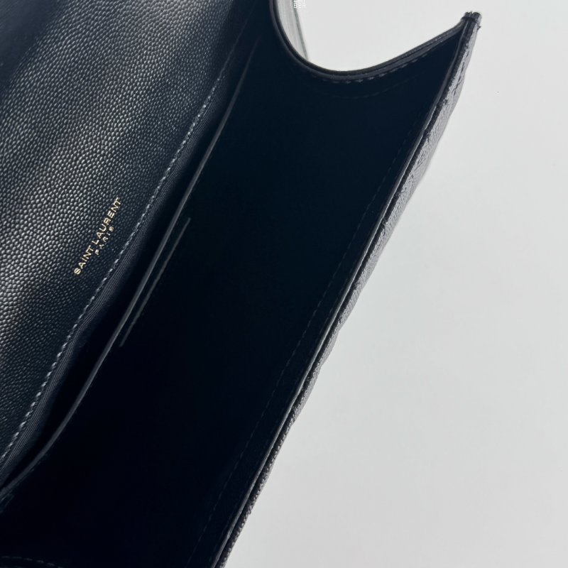 99新🆕 有購證✨ Saint Laurent YSL 聖羅蘭 信封包 黑色金釦 中號-3