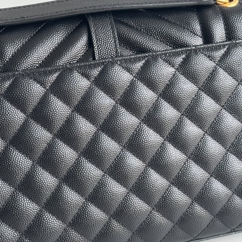 99新🆕 有購證✨ Saint Laurent YSL 聖羅蘭 信封包 黑色金釦 中號-9