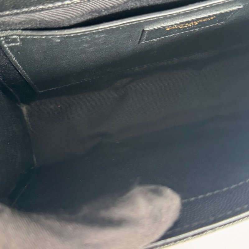 99新🆕 有購證✨ Saint Laurent YSL 聖羅蘭 信封包 黑色金釦 中號-13