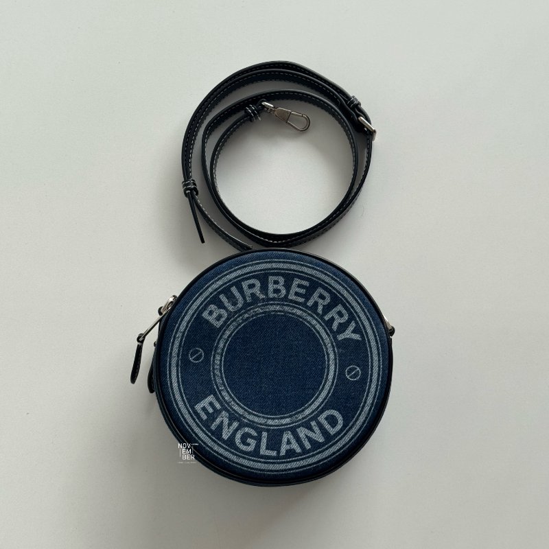 99新🆕 Burberry 牛仔圓餅包-0