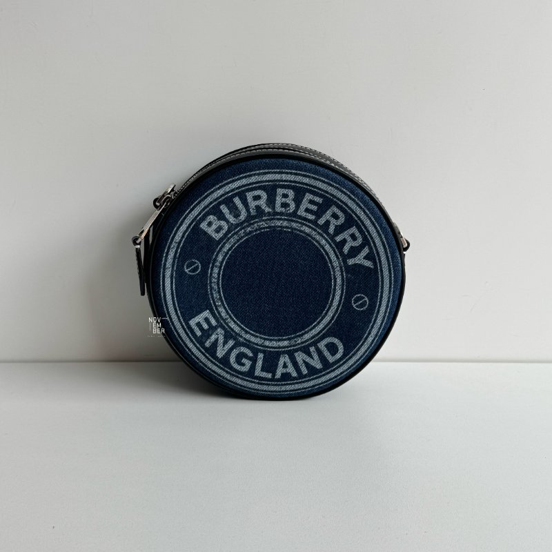 99新🆕 Burberry 牛仔圓餅包-1