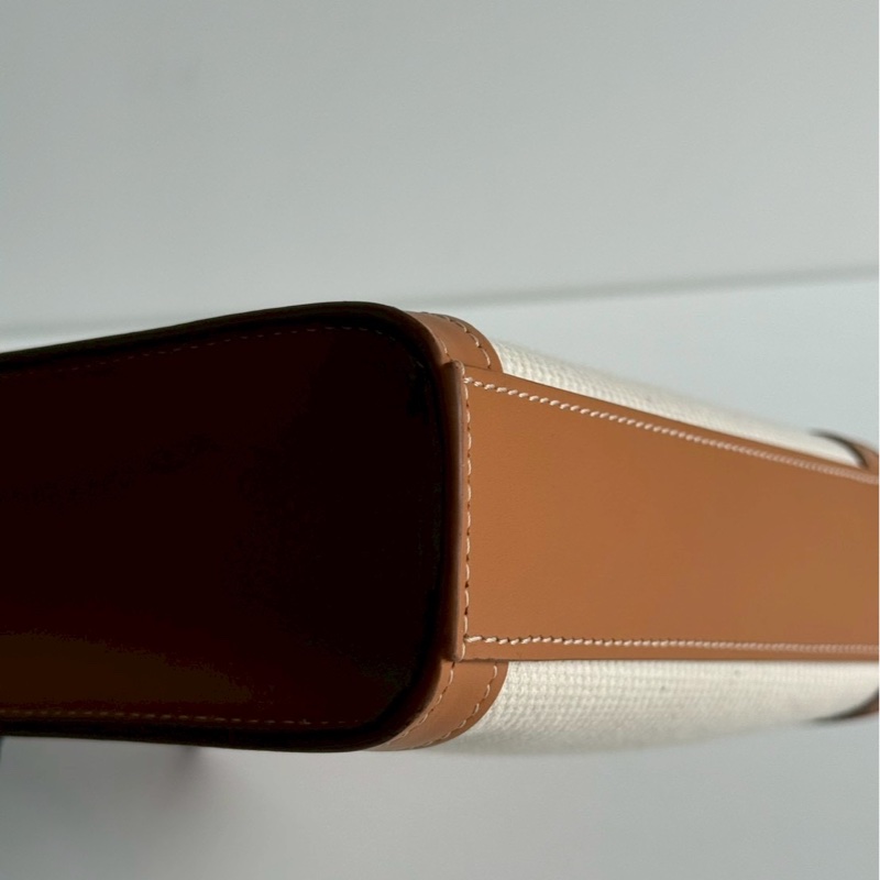 99新🆕 Celine 瑟琳 Mini Cabas Vertical 迷你琴譜包 白棕色-9