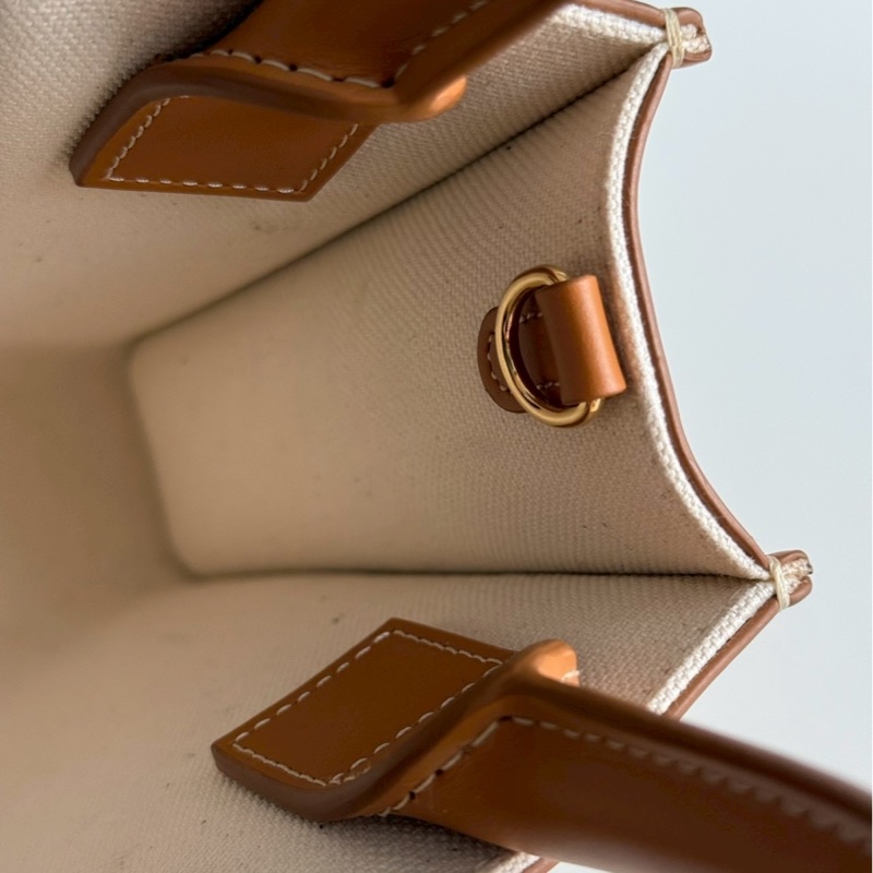 99新🆕 Celine 瑟琳 Mini Cabas Vertical 迷你琴譜包 白棕色-14