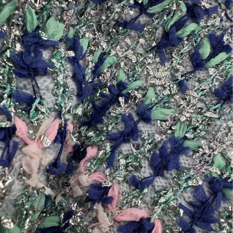 Chanel香奈兒18s瀑布系列粉拼藍色亮閃不規則下擺吊帶背心,38碼-2