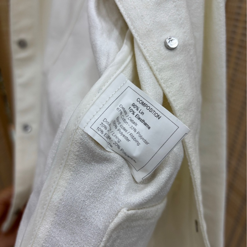 Chanel白色外套,棒球服 34碼-3