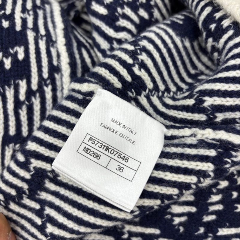 Chanel 羊絨coco字母雪花高領毛衣 36碼-3