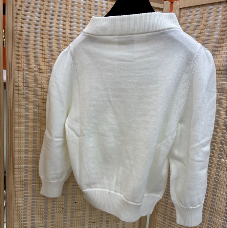 Chanel 13C白色荷葉七分袖套頭針織衫 38碼-1