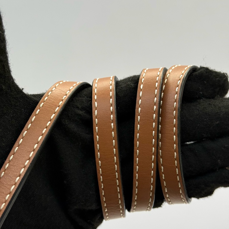 LOEWE 酒椰纖維拼小牛皮 SLIT POCHETTE 斜背包-5