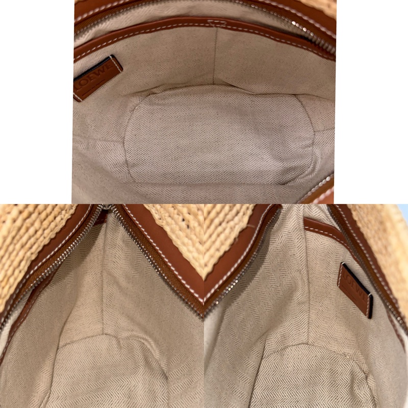 LOEWE 酒椰纖維拼小牛皮 SLIT POCHETTE 斜背包-6