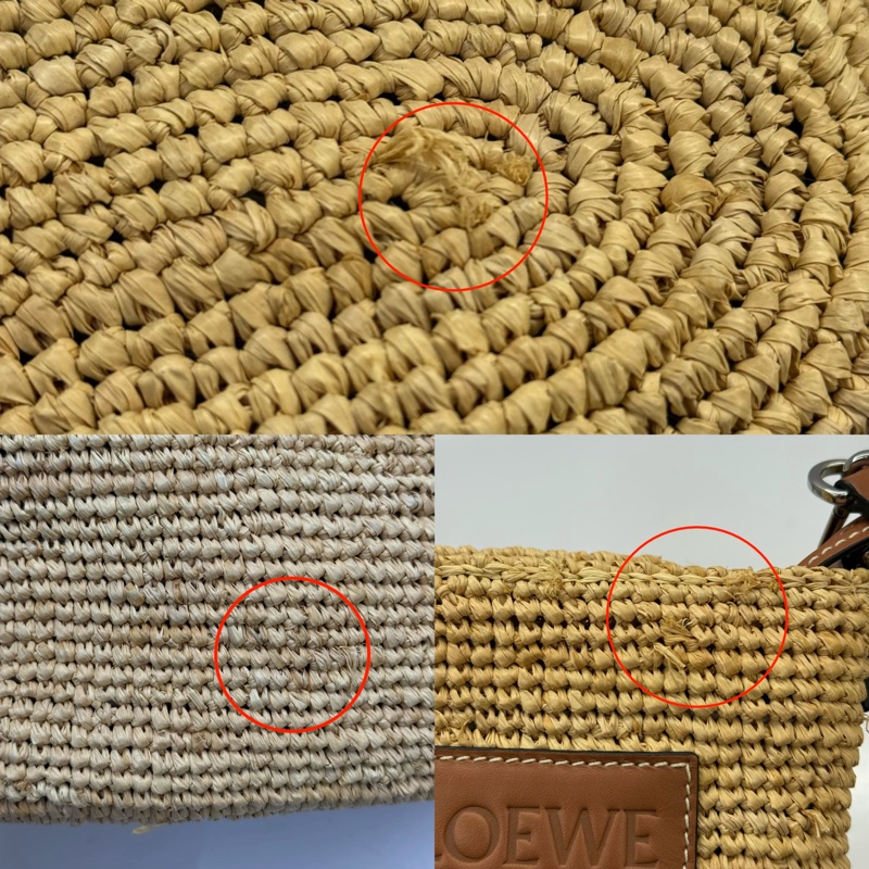 LOEWE 酒椰纖維拼小牛皮 SLIT POCHETTE 斜背包-8