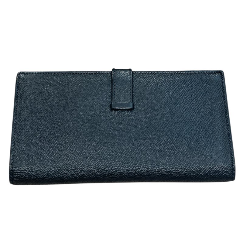 HERMES BEARN H釦長夾 EPSOM / 黑 / 銀扣-1