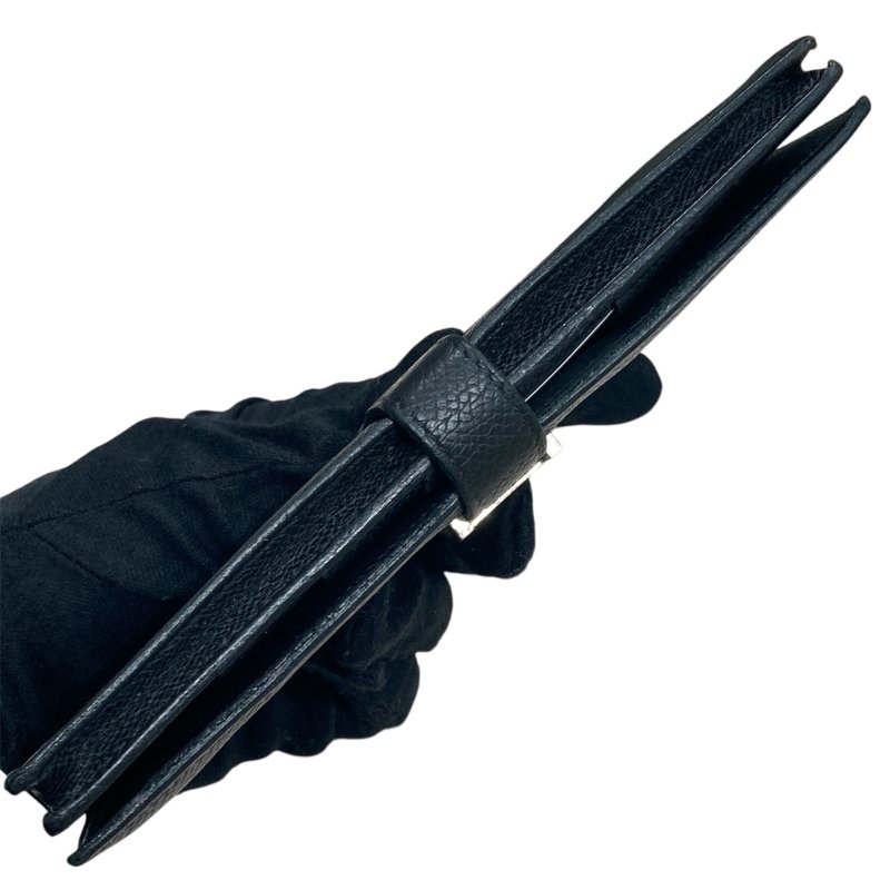 HERMES BEARN H釦長夾 EPSOM / 黑 / 銀扣-4