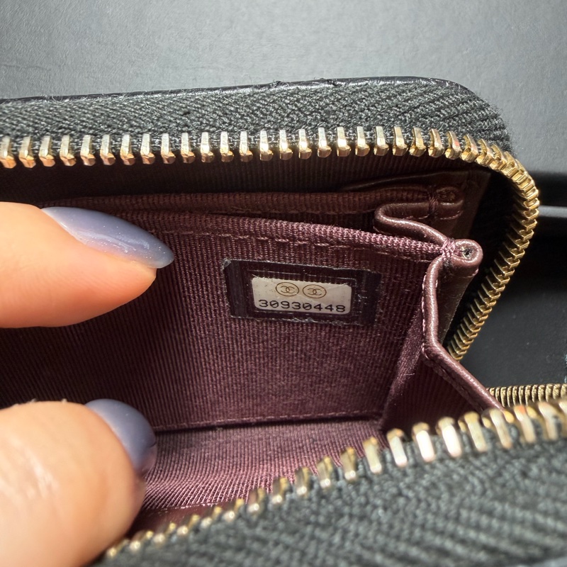 香奈兒 Chanel 三層卡夾 黑金牛皮-18